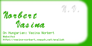 norbert vasina business card